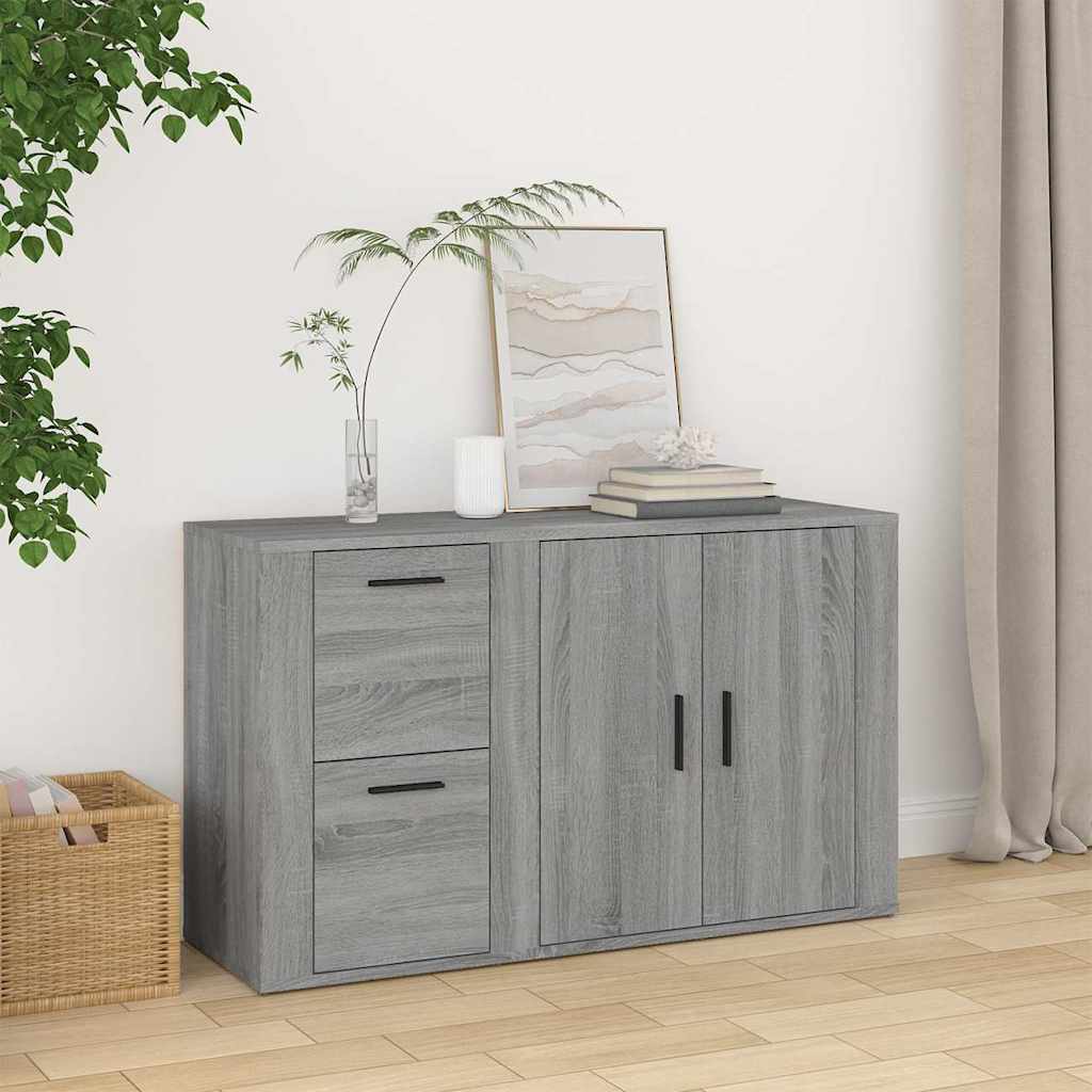 Sideboard 100x33x59,5 cm Engineered Wood Grey sonoma
