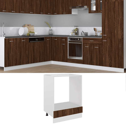Hanging Glass Cabinet "Lyon" 60x31x60 cm Brown Oak 1x oven cabinet 60 cm