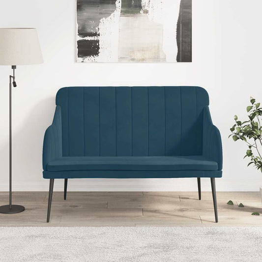 Bench 110x76x80 cm Velvet Blue