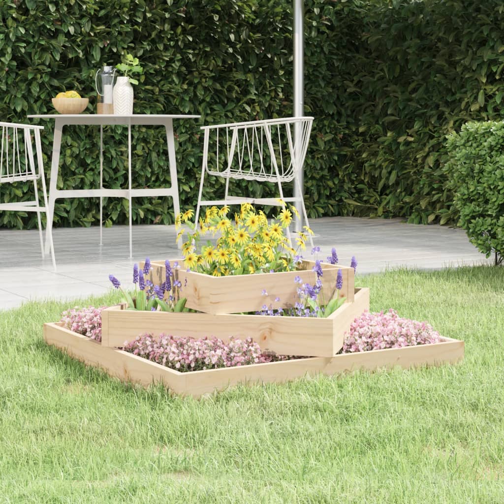 Planter Solid Wood Pine Natural pine 83 cm 83 cm