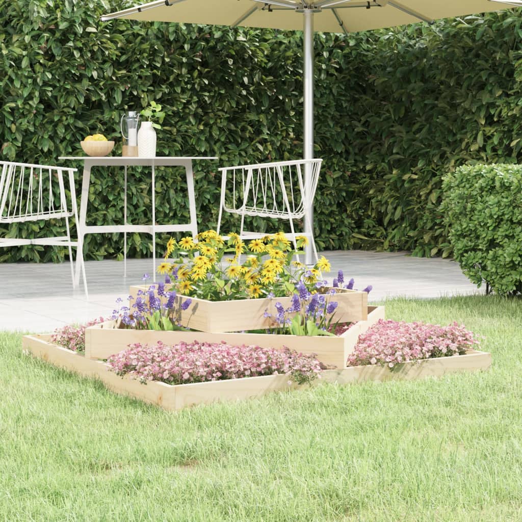 Planter Solid Wood Pine Natural pine 112 cm 112 cm
