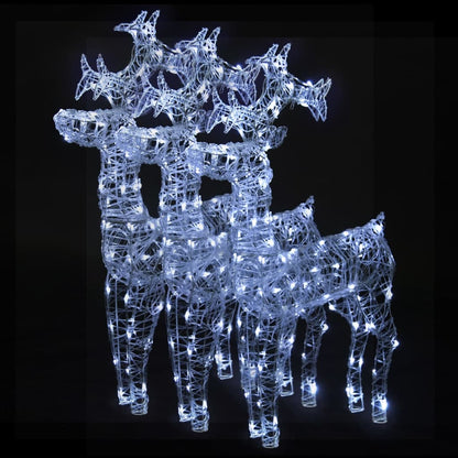 vidaXL Reindeer Christmas Decorations 3 pcs 60x16x100 cm Acrylic 2
