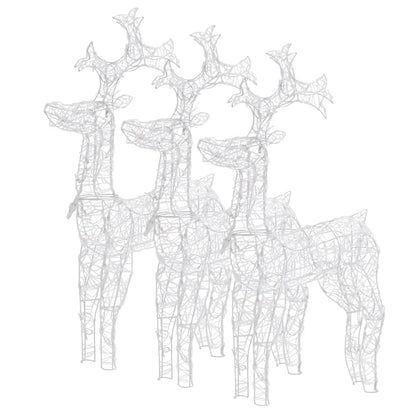 vidaXL Reindeer Christmas Decorations 3 pcs 60x16x100 cm Acrylic 4