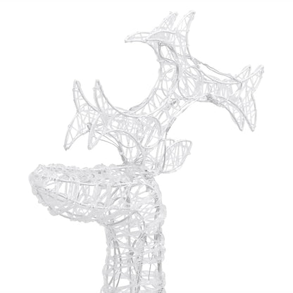 vidaXL Reindeer Christmas Decorations 3 pcs 60x16x100 cm Acrylic 5