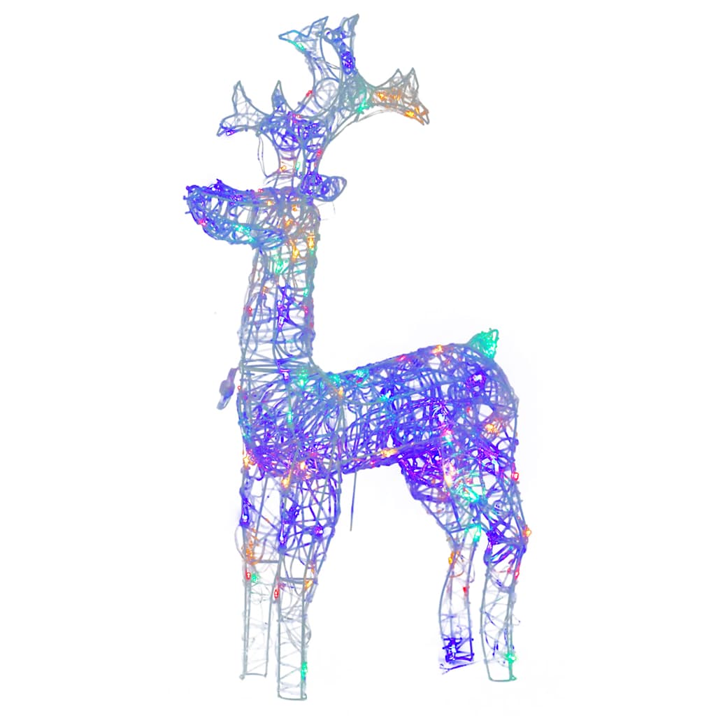 vidaXL Reindeer Christmas Decorations 3 pcs 60x16x100 cm Acrylic 3