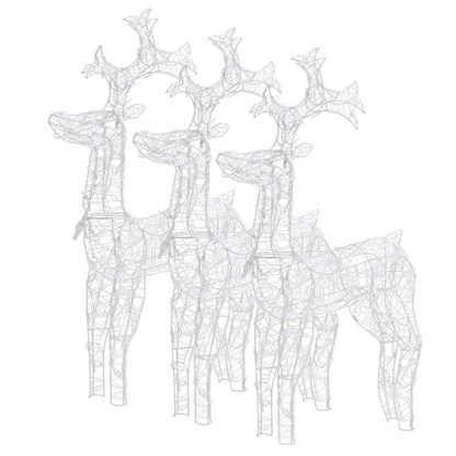 vidaXL Reindeer Christmas Decorations 3 pcs 60x16x100 cm Acrylic 4