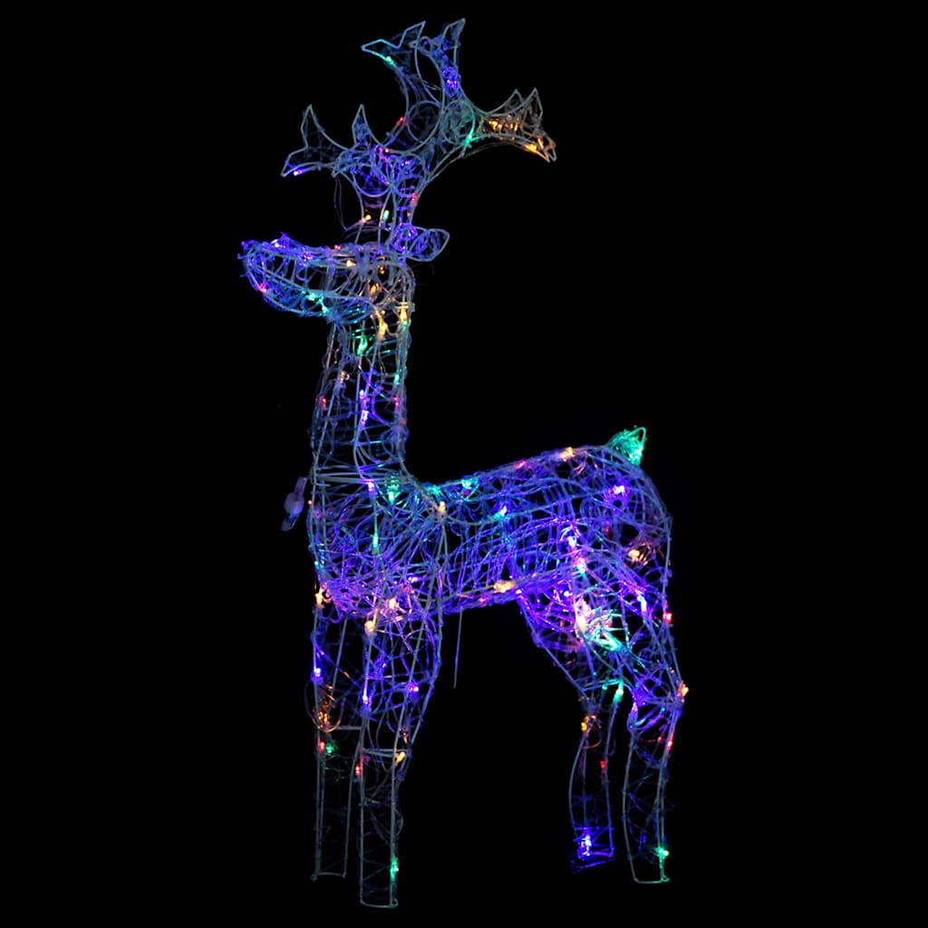 vidaXL Reindeer Christmas Decorations 3 pcs 60x16x100 cm Acrylic 5