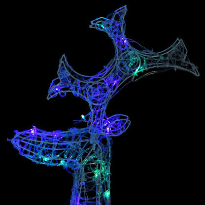 vidaXL Reindeer Christmas Decorations 3 pcs 60x16x100 cm Acrylic 6