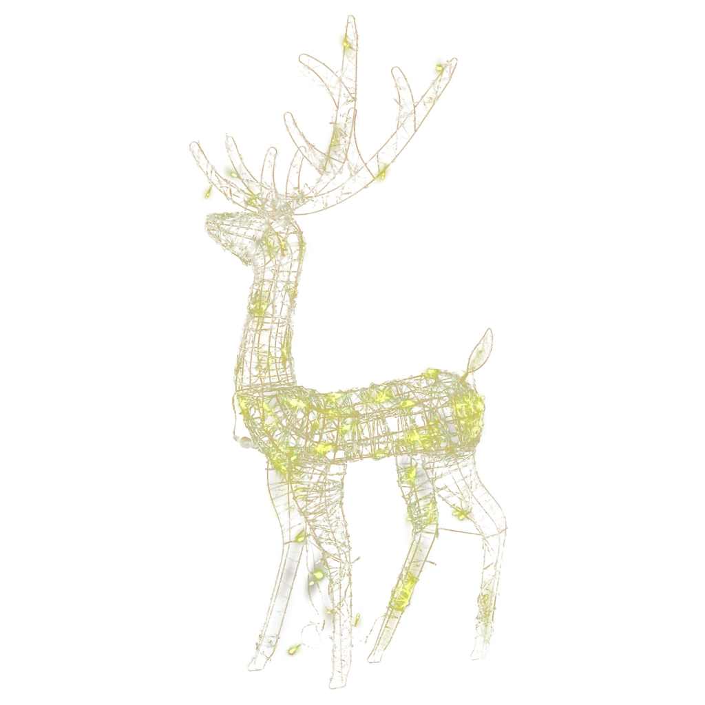 vidaXL Acrylic Reindeer Christmas Decorations 3 pcs 120 cm Warm White 3