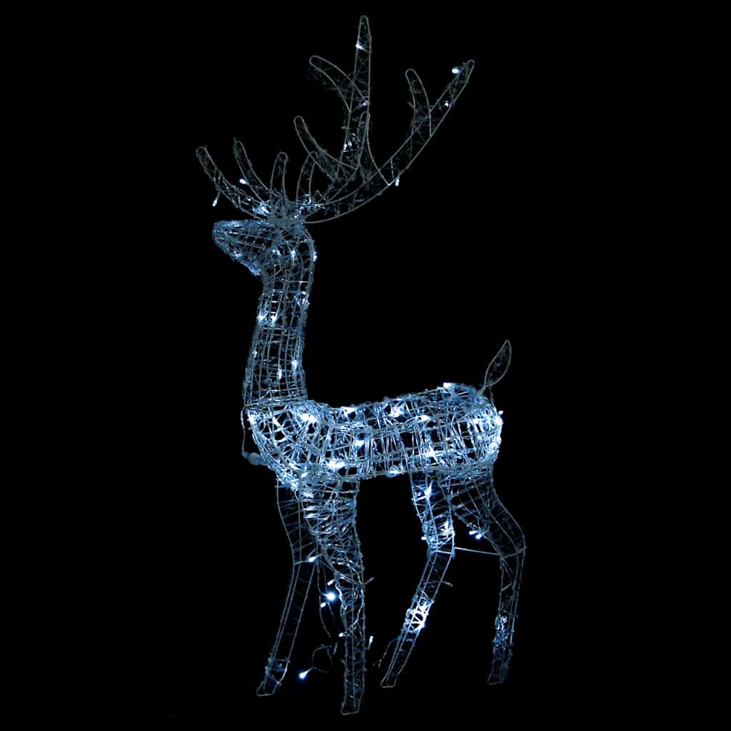 Acrylic Reindeer Christmas Decorations 128 cm 3 Width 70 cm Cold white