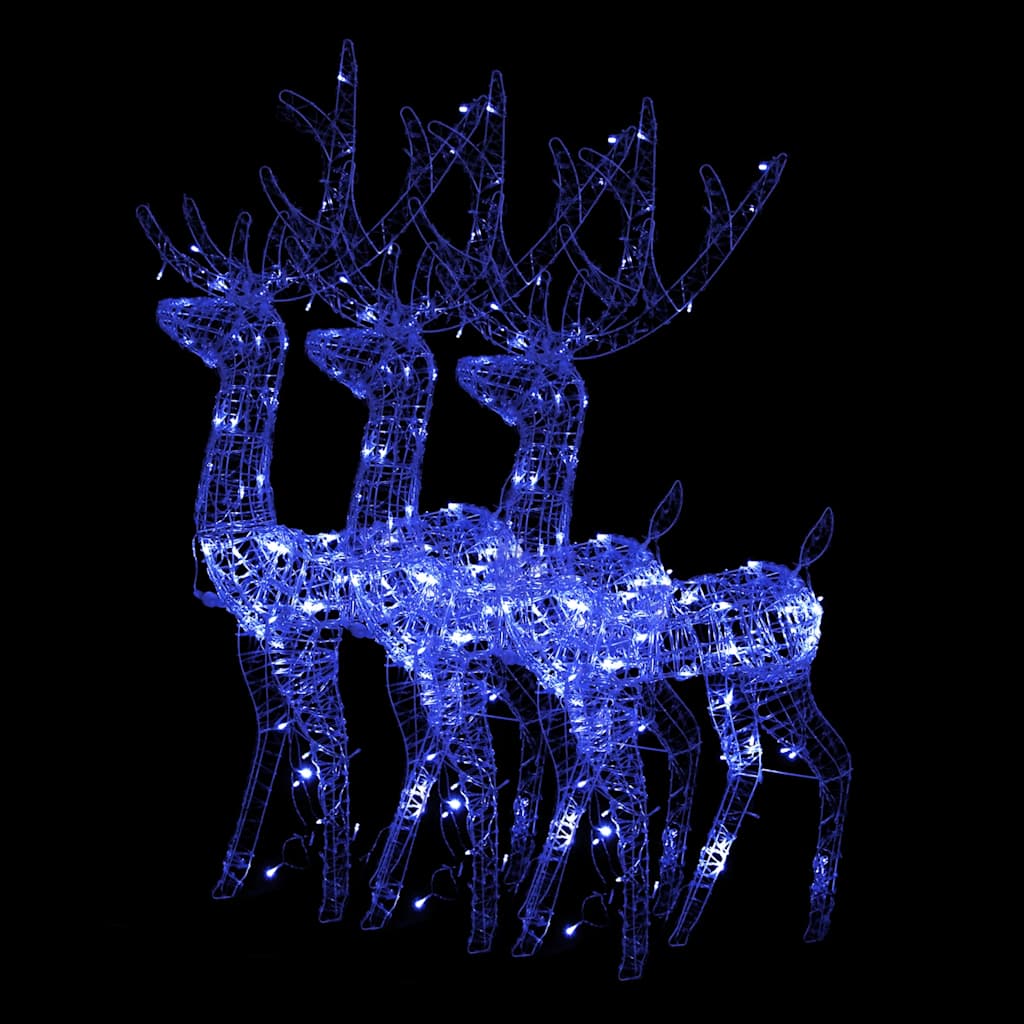 vidaXL Acrylic Reindeer Christmas Decorations 3 pcs 120 cm Blue 2