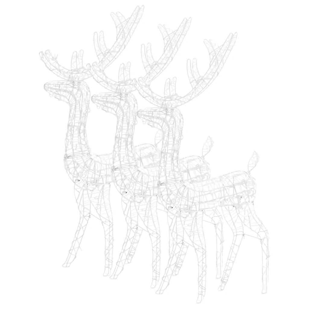vidaXL Acrylic Reindeer Christmas Decorations 3 pcs 120 cm Blue 4