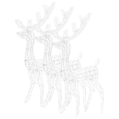 vidaXL Acrylic Reindeer Christmas Decorations 3 pcs 120 cm Blue 4
