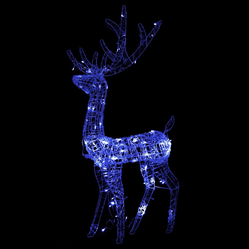 Acrylic Reindeer Christmas Decorations 128 cm 3 Width 70 cm Blue