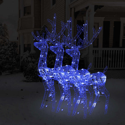 vidaXL Acrylic Reindeer Christmas Decorations 3 pcs 120 cm Blue 1