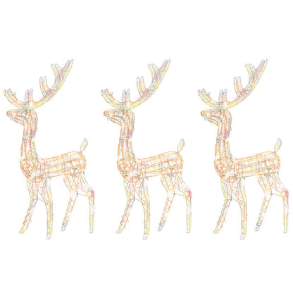 vidaXL Acrylic Reindeer Christmas Decorations 3 pcs 120cm Multicolour 2
