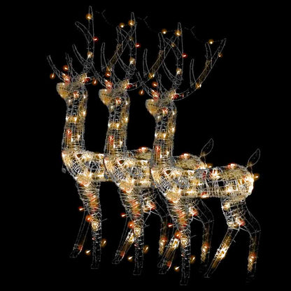 vidaXL Acrylic Reindeer Christmas Decorations 3 pcs 120cm Multicolour 4
