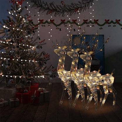 vidaXL Acrylic Reindeer Christmas Decorations 3 pcs 120cm Multicolour 1