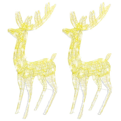 vidaXL XXL Acrylic Christmas Reindeers 250 LED 2 pcs 180 cm Warm White 5