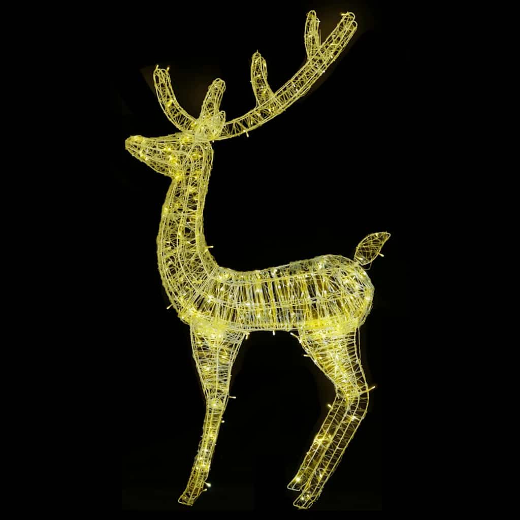 vidaXL XXL Acrylic Christmas Reindeers 250 LED 2 pcs 180 cm Warm White 4