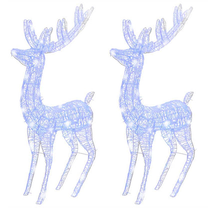 vidaXL XXL Acrylic Christmas Reindeers 250 LED 2 pcs 180 cm Blue 5