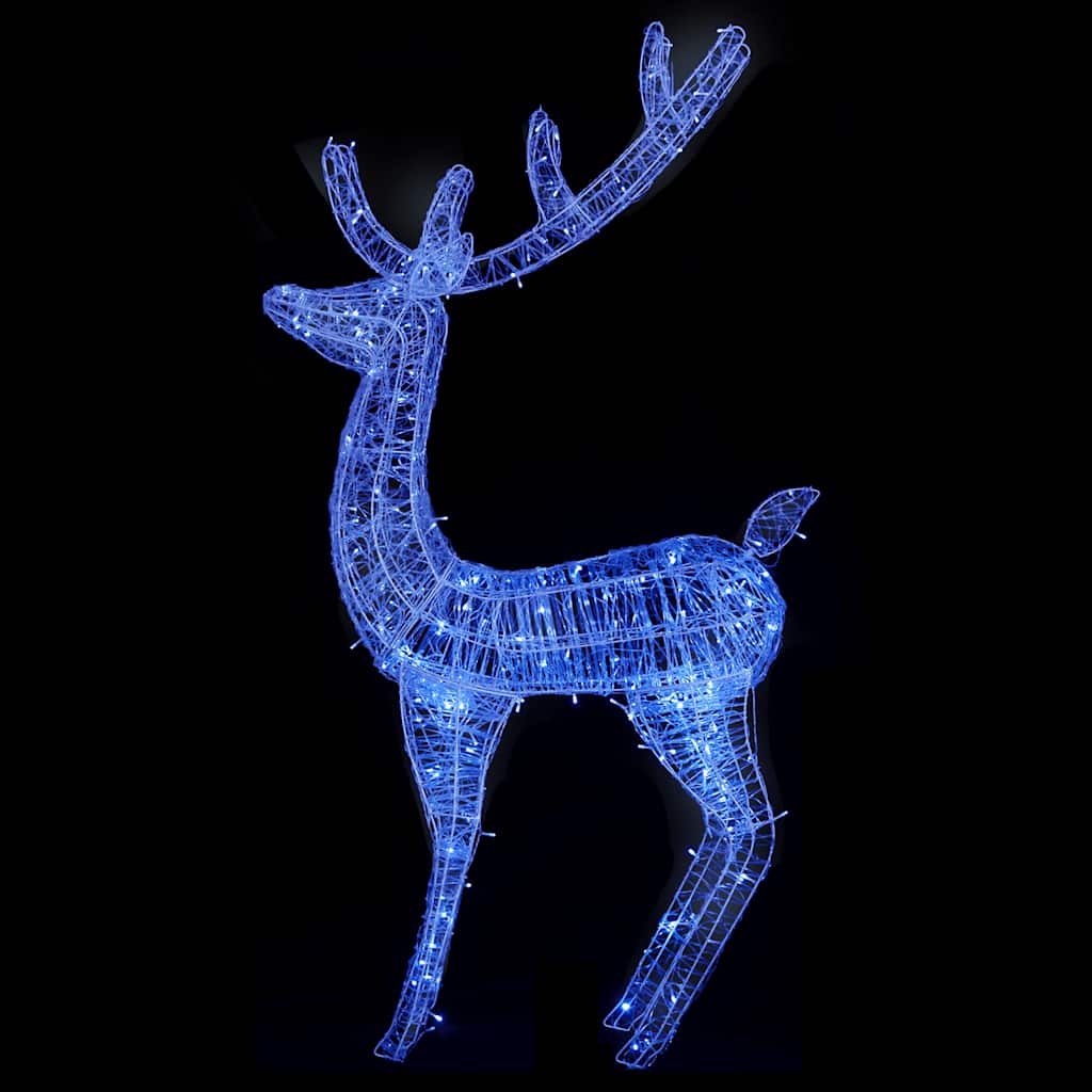 vidaXL XXL Acrylic Christmas Reindeers 250 LED 2 pcs 180 cm Blue 4