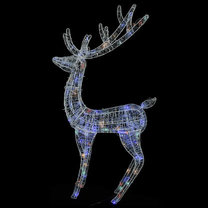 vidaXL XXL Acrylic Christmas Reindeers 250 LED 2 pcs 180cm Multicolour 4