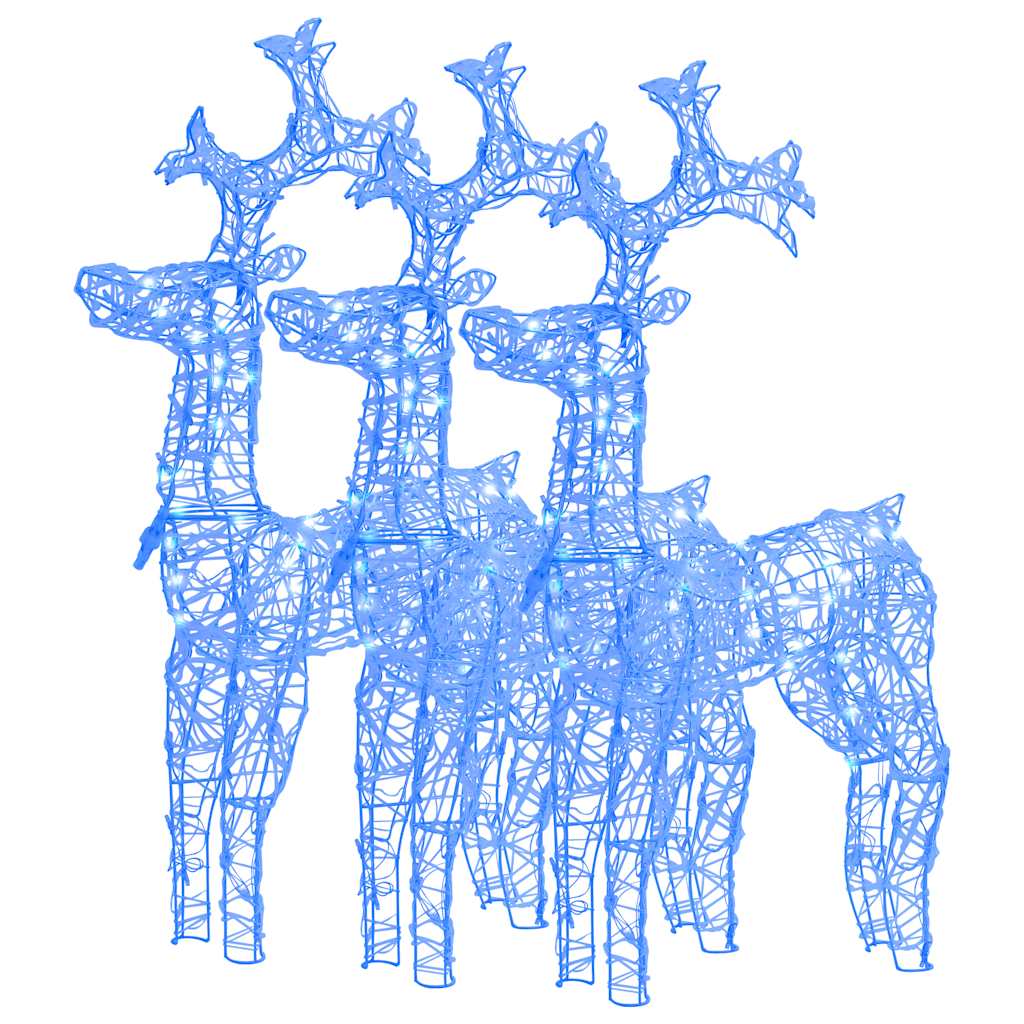 vidaXL Reindeer Christmas Decorations 3 pcs 60x16x100 cm Acrylic 2