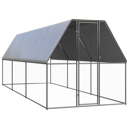 vidaXL Outdoor Chicken Cage 2x6x2 m Galvanised Steel 1