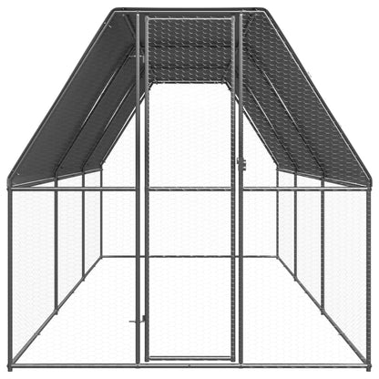 vidaXL Outdoor Chicken Cage 2x6x2 m Galvanised Steel 2