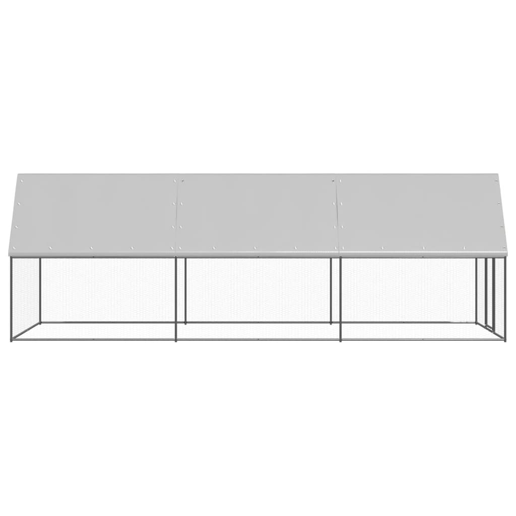 vidaXL Outdoor Chicken Cage 2x6x2 m Galvanised Steel 3