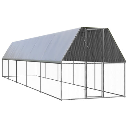 vidaXL Outdoor Chicken Cage Galvanised Steel