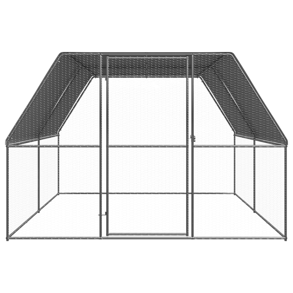 vidaXL Outdoor Chicken Cage 3x4x2 m Galvanised Steel 2