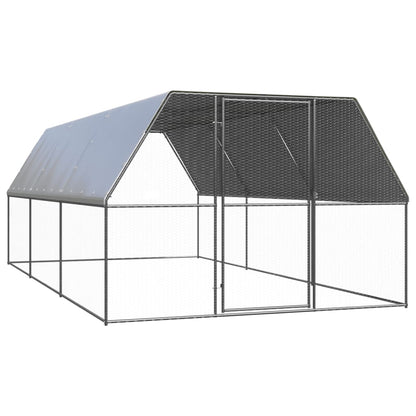 vidaXL Outdoor Chicken Cage 3x6x2 m Galvanised Steel 1