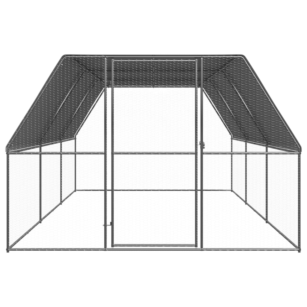 vidaXL Outdoor Chicken Cage 3x6x2 m Galvanised Steel 2