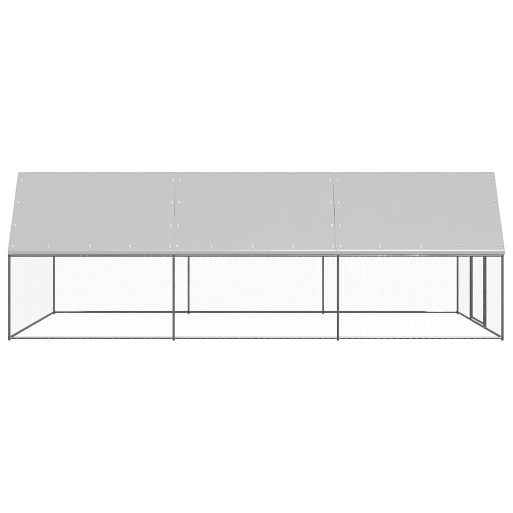 vidaXL Outdoor Chicken Cage 3x6x2 m Galvanised Steel 3