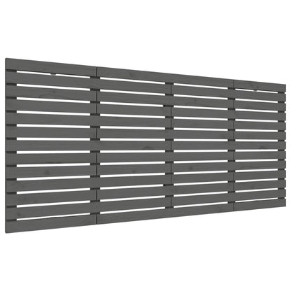 Wall Headboard 96x3x91.5 cm Solid Wood Pine Grey 206 cm