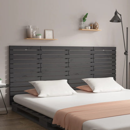 Wall Headboard 96x3x91.5 cm Solid Wood Pine Grey 206 cm