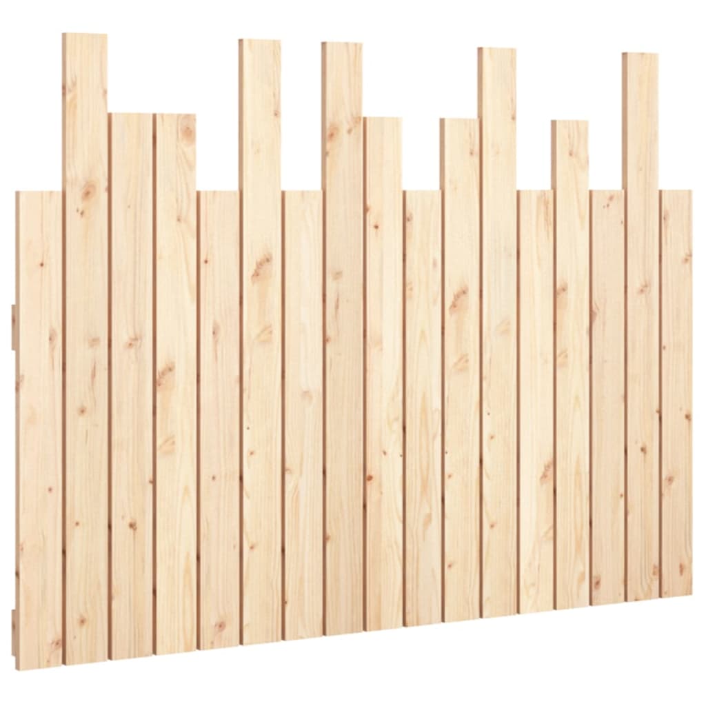 Wall Headboard 108x3x80 cm Solid Wood Pine Natural 108 x 80 cm