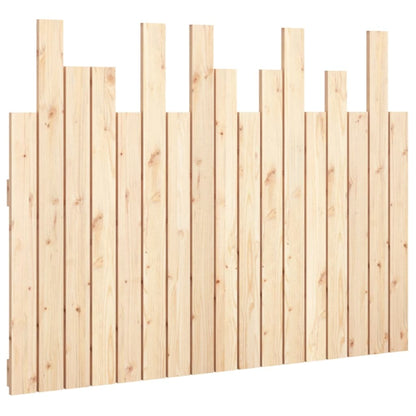 Wall Headboard 108x3x80 cm Solid Wood Pine Natural 108 x 80 cm