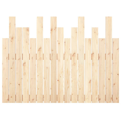 Wall Headboard 108x3x80 cm Solid Wood Pine Natural 108 x 80 cm