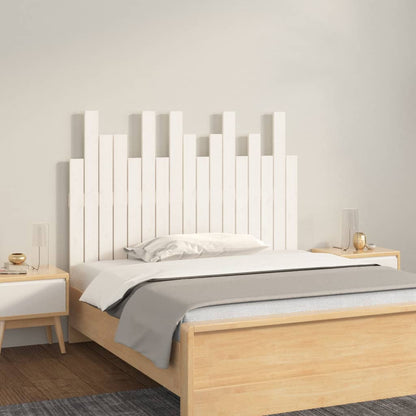 Wall Headboard 108x3x80 cm Solid Wood Pine White 108 x 80 cm