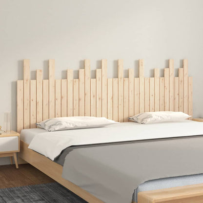 Wall Headboard 108x3x80 cm Solid Wood Pine Natural 204 x 80 cm