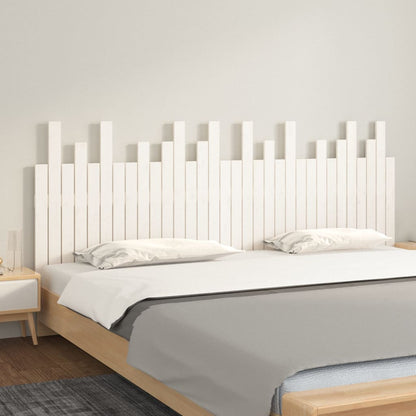 Wall Headboard 108x3x80 cm Solid Wood Pine White 204 x 80 cm