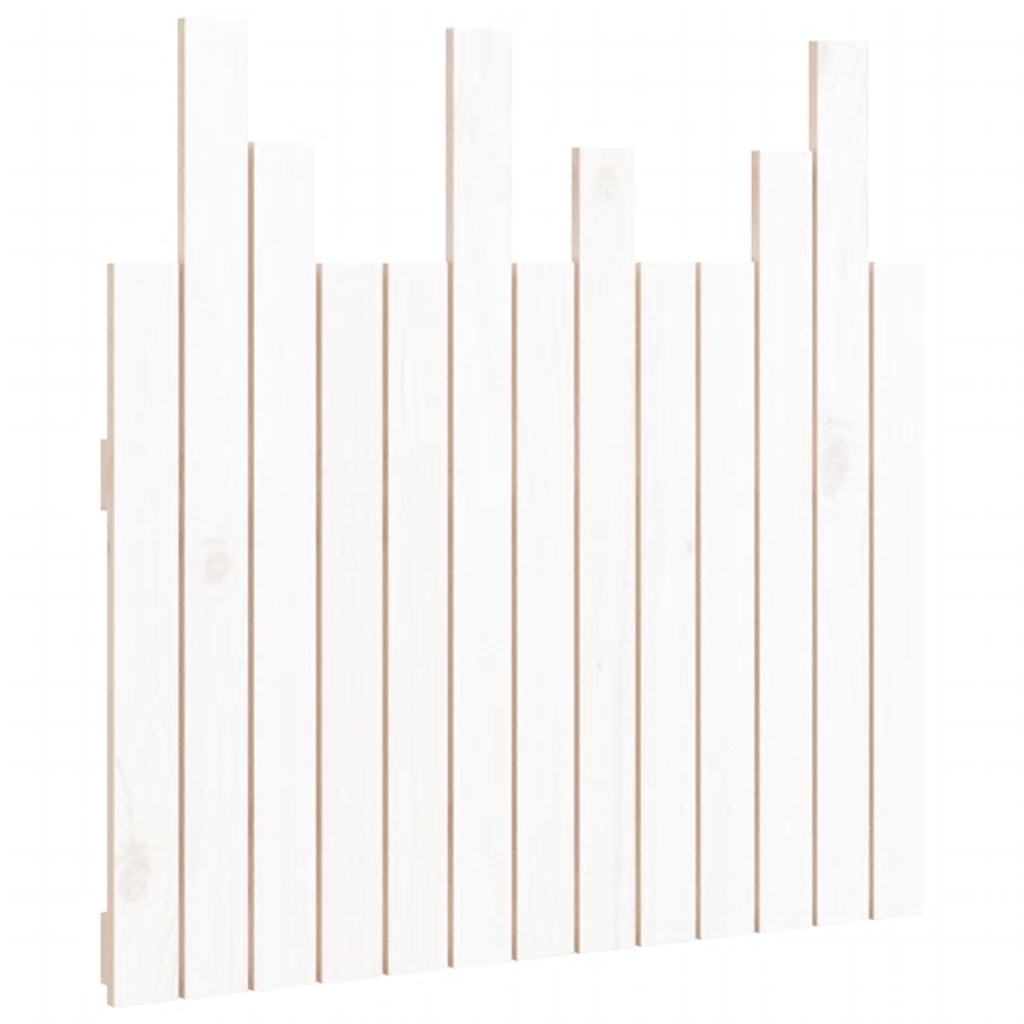 Wall Headboard 108x3x80 cm Solid Wood Pine White 82.5 x 80 cm