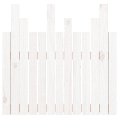 Wall Headboard 108x3x80 cm Solid Wood Pine White 82.5 x 80 cm