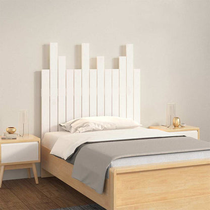 Wall Headboard 108x3x80 cm Solid Wood Pine White 82.5 x 80 cm