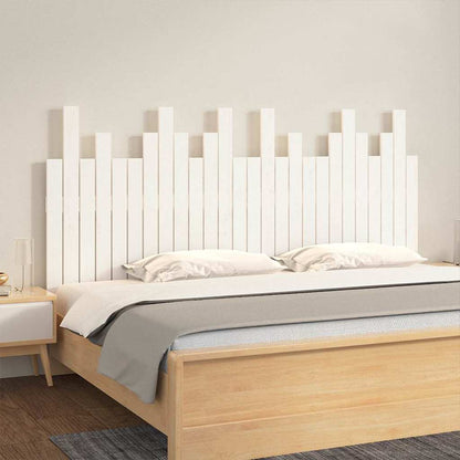 Wall Headboard 108x3x80 cm Solid Wood Pine White 166 x 80 cm