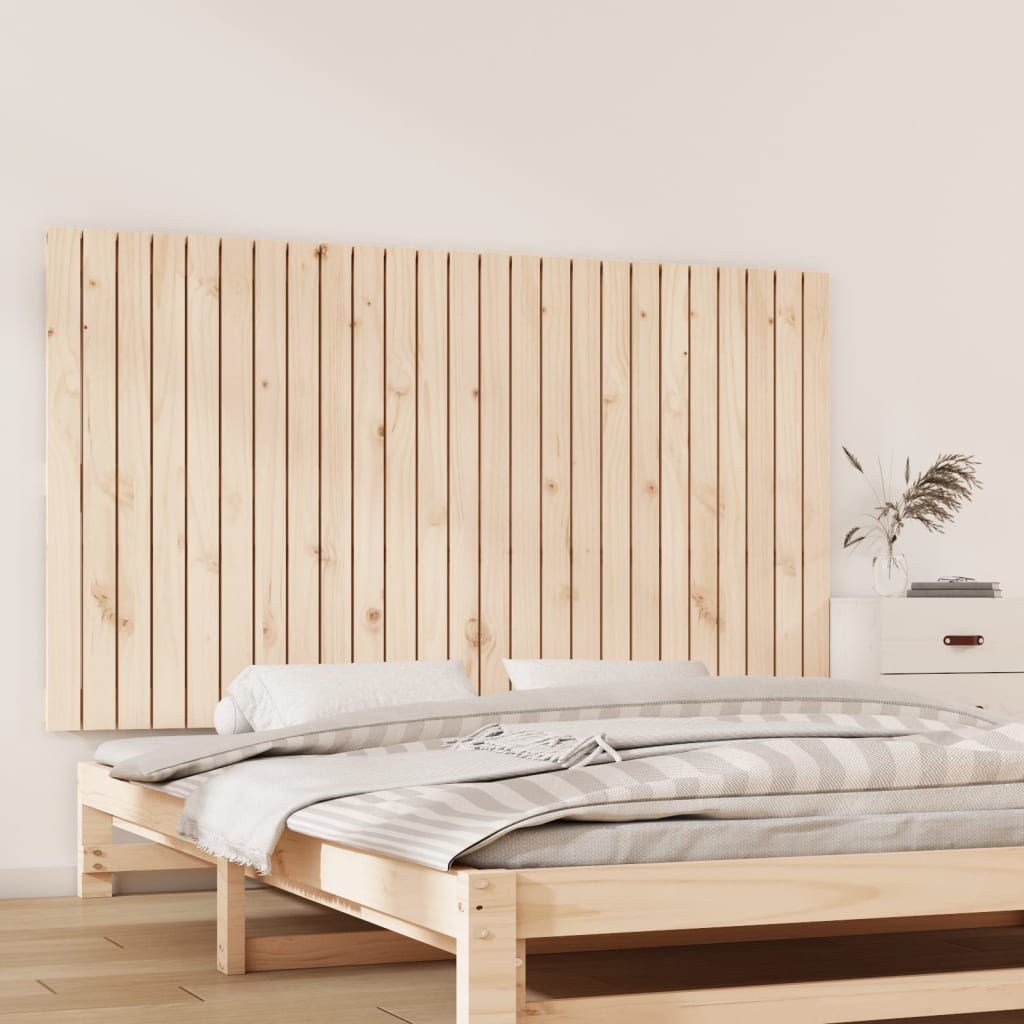 Wall Headboard 108x3x90 cm Solid Wood Pine Natural 159.5 cm