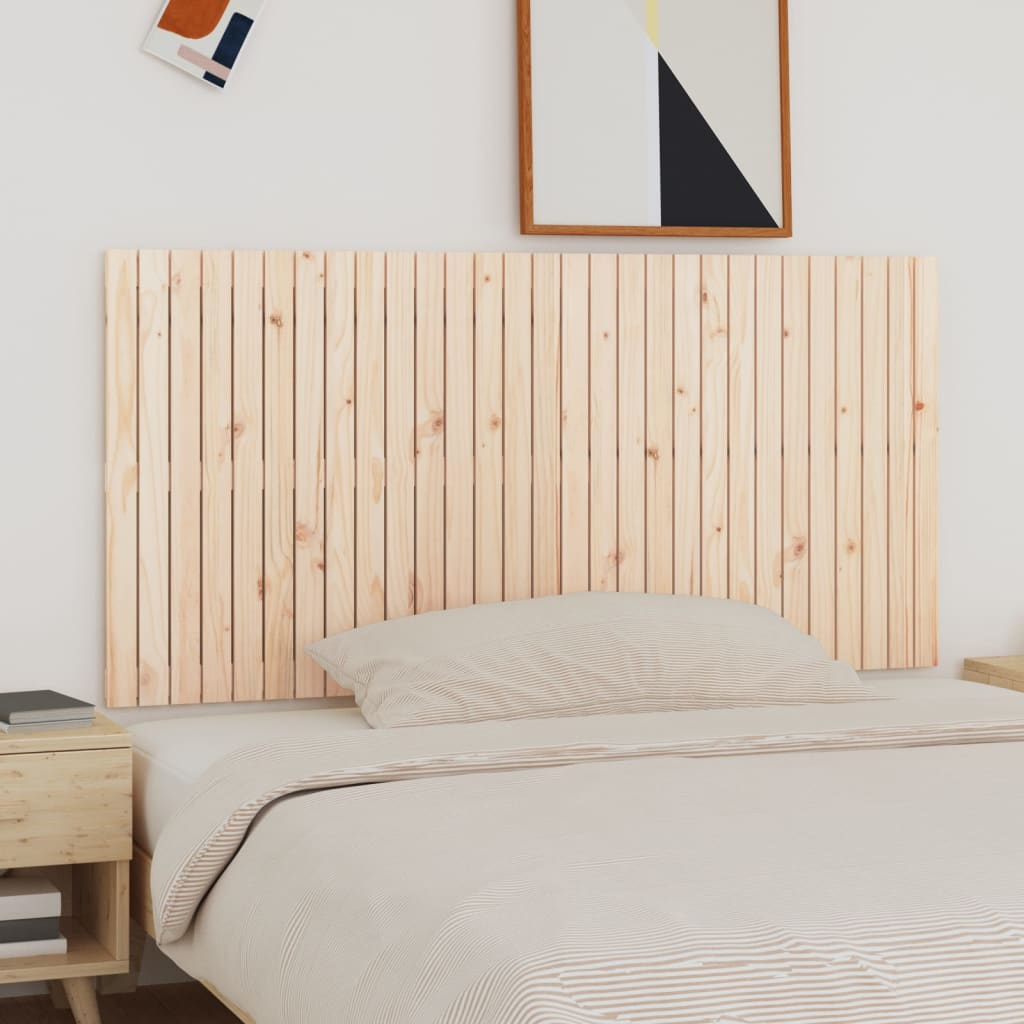 Wall Headboard 108x3x90 cm Solid Wood Pine Natural 185 cm